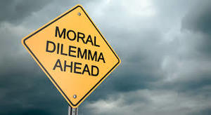 Moral Dilemma Ahead Sign